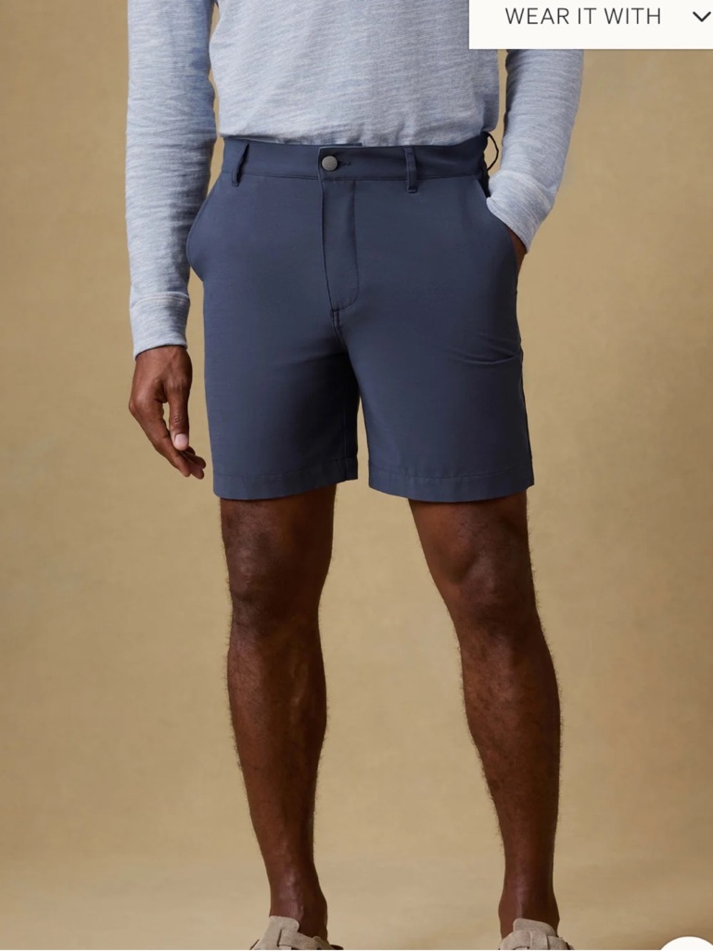 Faherty All Day Shorts Navy Blue Nights Size 31